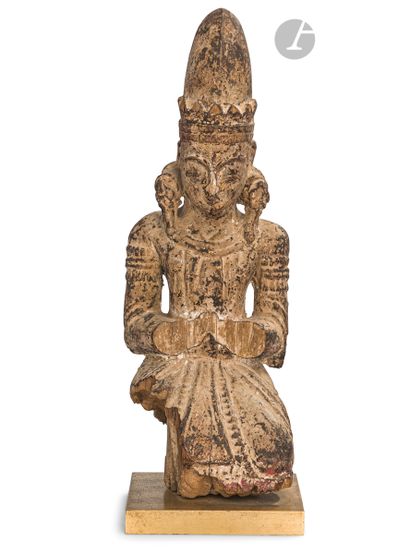 null Sculpture sur bois, Myanmar, XIXe siècle
Elle représente un nat birman Mahagiri....
