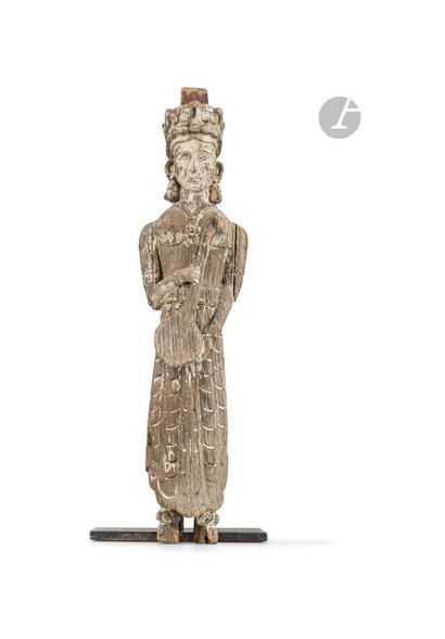 null Statuette en bois représentant Sarasvati, probablement Indonésie
Déesse (d’origine...