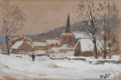 Pierre-Eugène MONTÉZIN (1874-1946) Village...