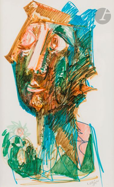 null Bernard LORJOU (1908-1986)
Portrait
Feutre.
Signé en bas à droite.
55 x 34,5...