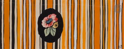 null Raoul DUFY (1877-1953)
Fleurs, projet de tissu pour Bianchini-Férier
Gouache.
Timbre...