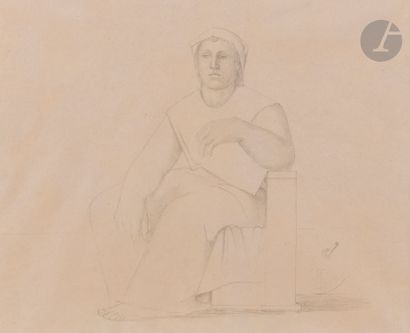 null Pierre Jacob known as TAL COAT (1905-1985
)Seated man, circa 1933Lead pencil
.
Unsigned.
19,5...