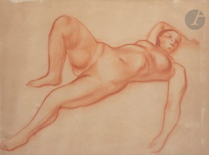 André DERAIN (1880-1954 )Nude languishingSanguine...