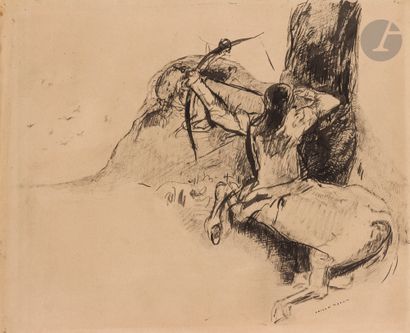 Odilon REDON (1840-1916 )The Centaur Aiming...