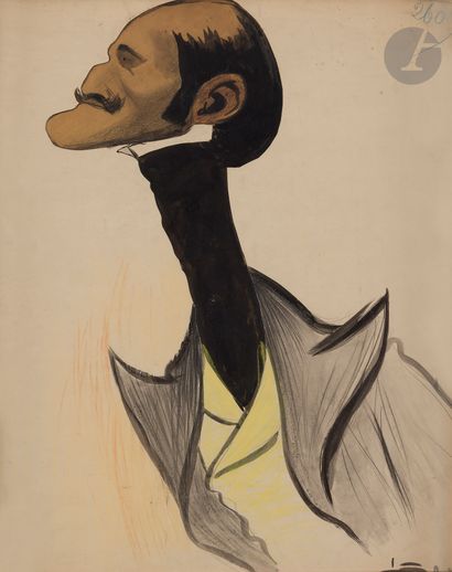  Tomás Julio Leal CAMARA DA (1876-1948) Portrait d’Edmond Rostand, vers 1903 Collage,...