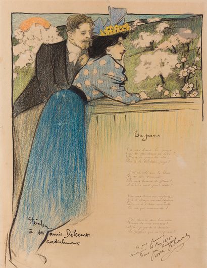 null Théophile Alexandre STEINLEN 
(1859-1923)
Tu pars
Encre et crayons gras.
Signée...