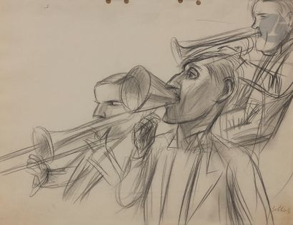 Karl HUBBUCH 1891-1979 )The Musicians, circa...
