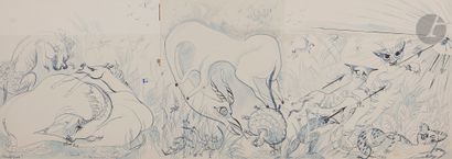 null Henry de WAROQUIER (1881-1970)
La Jungle ou Burlesques, 1933
Encre bleue et...