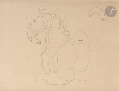 null Henri de TOULOUSE-LAUTREC (1864-1901)
Étude de cheval
Crayon.
16 x 21 cm

Bibliographie...