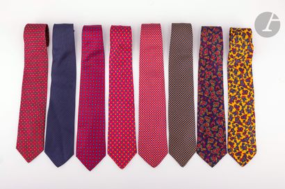 Roberto SERAFINI. Ensemble de 8 cravates...