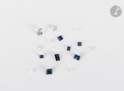 Lot of various stones (diamonds, synthetic...