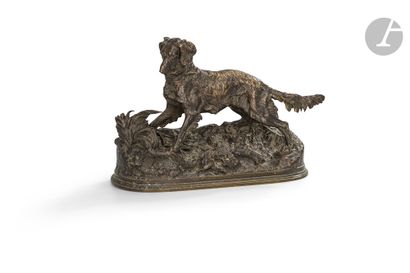 null Pierre-Jules Mêne (1810-1879)
Spaniel dog (Sylphe)
Model created around 1847
Bronze...