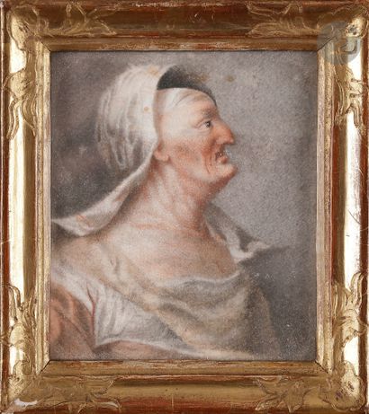 École SUISSE du XVIIIe siècle Paire de portraits...