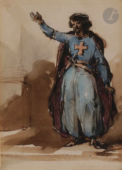 null FRENCH SCHOOL OF THE XIXth CENTURY
Templar - The Broom Peddler
Watercolor, pen...