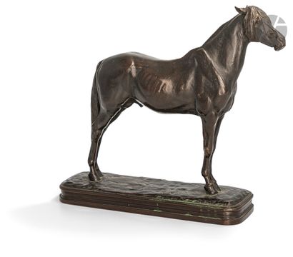 null Emmanuel Frémiet (1824-1910)
Cheval arabe
Bronze à patine brune
Signé «E FREMIET»...