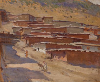  Jean LEFEUVRE (1882-1975 )Oriental CityOil on panel. Signed lower right. 33 x 40...