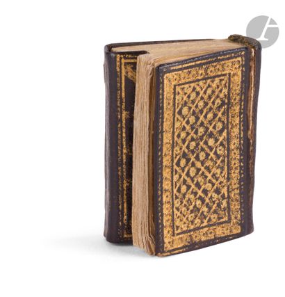  Rare Coran miniature signé, Empire ottoman, XIXe siècle Manuscrit sur papier enduit...