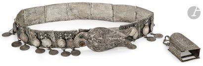Belt with aviform buckle, Morocco, 20th centuryConsisting...