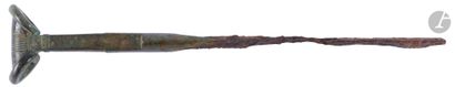 Sword with incised decorationCrescent-shaped...
