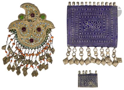 Head ornament, badam-oy, Uzbekistan, early...