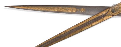  Pair of calligrapher's scissors, Ottoman Turkey, 19th centurySlightly curved blades...