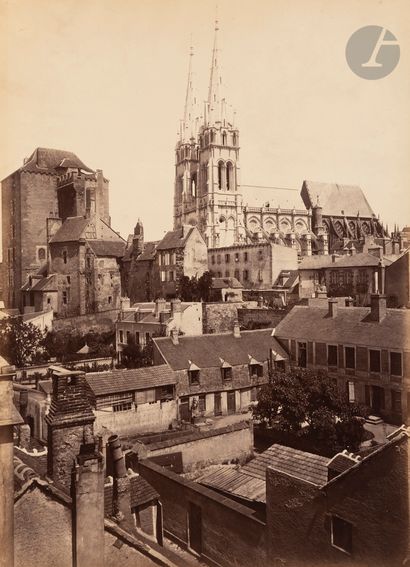 null Charles Marville (1813-1879) 
Moulins (Allier), c. 1860. 
Cathedral of Notre-Dame-de-l'Annonciation.
Albumen...