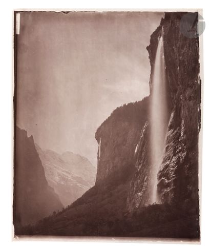 null House of Adolphe
BraunSwiss
Alps
, c. 1870-1880.
Staubbach Waterfall.
Charcoal...