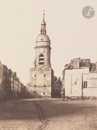 null Édouard Baldus (1813-1889
)Belfry of Amiens, c. 1855.
salted print from a paper...
