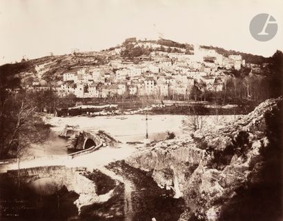 null Henri Charles Emmanuel de Rostaing (1824-1885
)Village of Villeneuve and castle...
