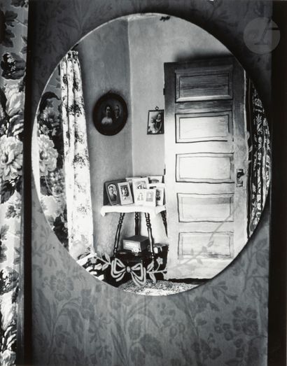 null 
Wright Morris (1910 - 1998)

 Reflection in Oval Mirror, Home Place. Norfolk....