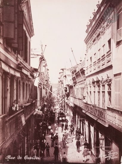 null Marc Ferrez (1843-1923) 
Brésil, c. 1880.
Rio de Janeiro. Rue Ouvidor. Vue prise...