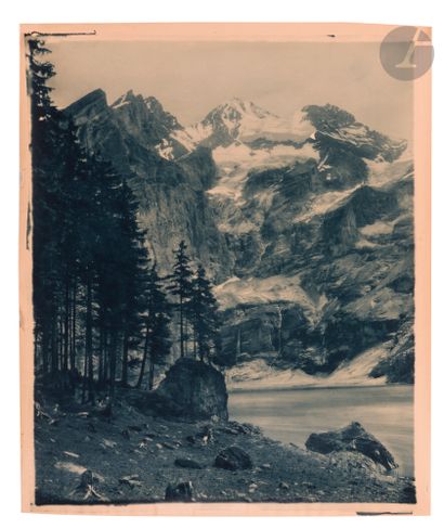 null House of Adolphe
BraunSwiss
Alps
, c. 1870-1880.
Lake Oeschinen.
Carbon print....