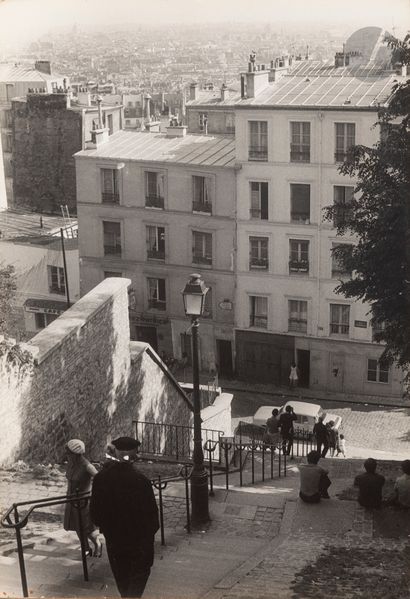 null Willy Ronis (1910-2009
)Paris, c. 1960. 
Flat building at the corner of rue...