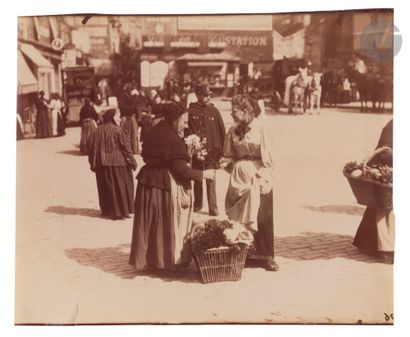 null Eugène Atget (1857-1927) 
Flower seller. Place Saint-Médard. Paris, 5th, 1898....