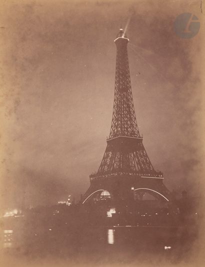 Gabriel Loppé (1825-1913) 
Illuminated Eiffel...