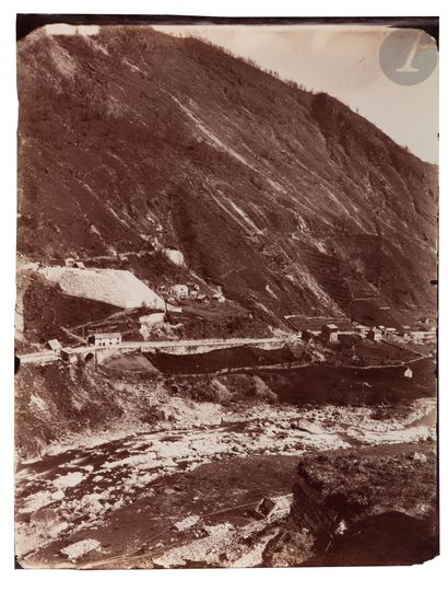 null Maison Adolphe Braun
Alpes suisses, c. 1864-1870.
Panorama du viaduc de la Biaschina.
Quatre...