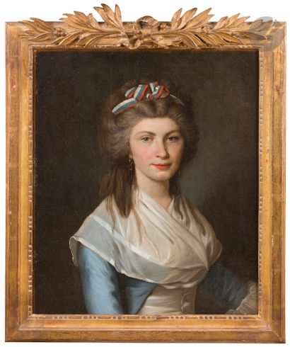 null Alexandre KUCHARSKI (1741-1819) [attribué à]
Portrait d'une femme coiffée d’un...