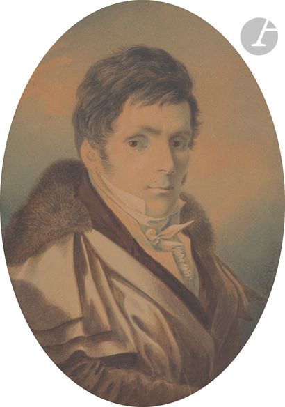 null Aleksander ORLOWSKI (1777-1832)
Autoportrait [Autoportret], 1819
Aquarelle et...