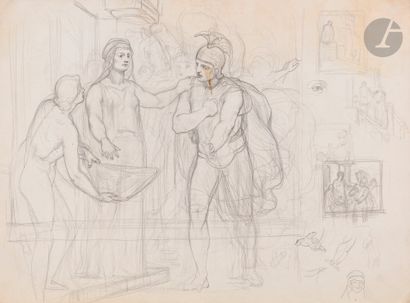 null Jan STYKA (1858-1925)
Study of an ancient scene (probably for the Quo Vadis...