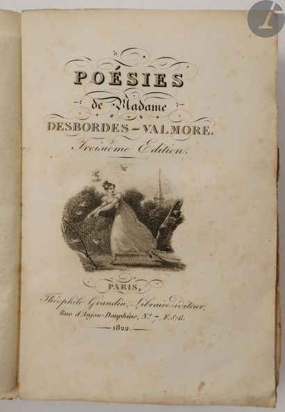 null DESBORDES-VALMORE (Marceline)
Poésies. Troisième édition, revue, corrigée et...