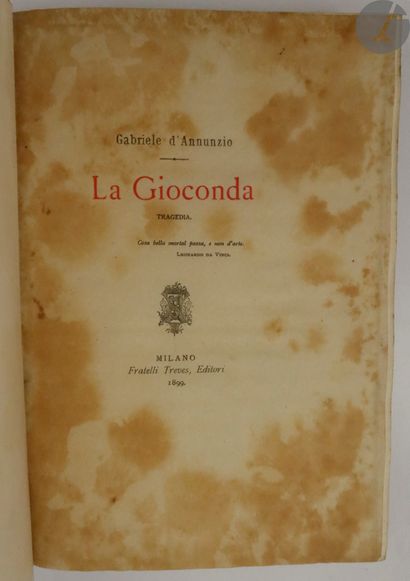 null D'ANNUNZIO (Gabriele).
Set of 3 tragedies by Gabriele D'Annunzio:


- LA CITTÀ...