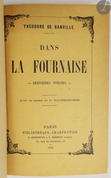 null BANVILLE (Théodore de).
Dans la fournaise. Dernières poésies.
Paris : Bibliothèque...