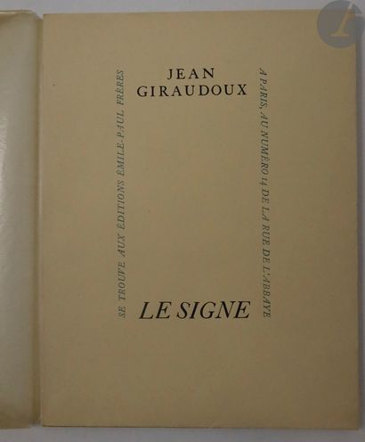 null GIRAUDOUX (Jean).
Ensemble de 4 ouvrages :


- À LA RECHERCHE DE BELLA. Liège...