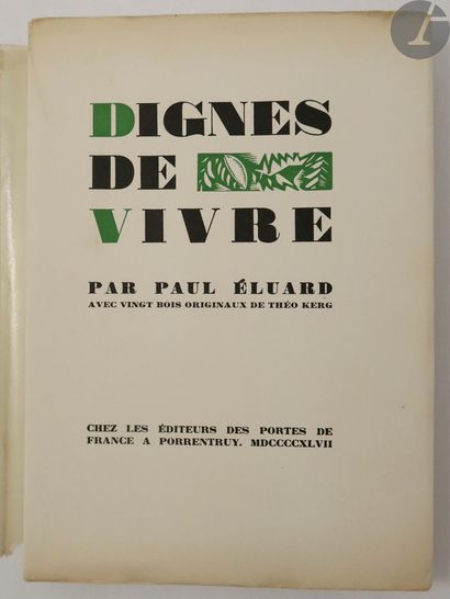 null ÉLUARD (Paul).
Ensemble de 6 ouvrages :


- COURS NATUREL. Paris : Éditions...