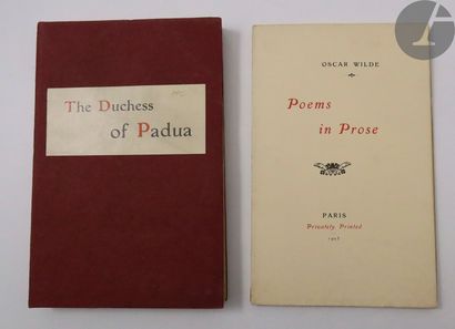 null WILDE (Oscar).
Ensemble de 2 ouvrages :


- THE DUCHESS OF PADUA. ATragedy of...