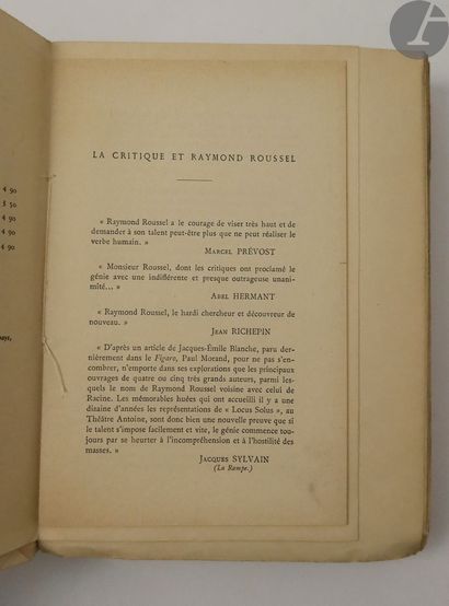 null ROUSSEL (Raymond).
L’Étoile au Front. Pièce en trois actes, en prose.
Paris...