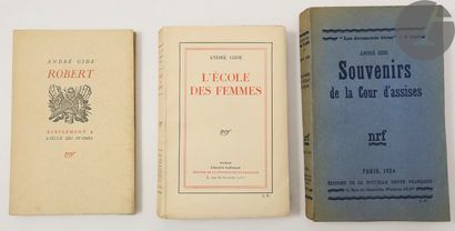 null GIDE (André).
Set of 3 works dedicated to Lucie Delarue-Mardrus :


- L'ÉCOLE...