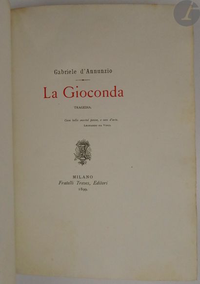 null D'ANNUNZIO (Gabriele).
Set of 3 tragedies by Gabriele D'Annunzio:


- LA CITTÀ...
