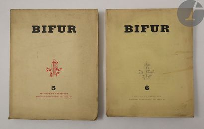 null [REVUE].
Bifur.
Paris : Editions du carrefour, [1929-1931]. — 8 numéros in-8,...