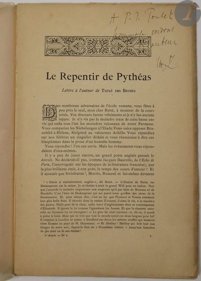 null MAURRAS (Charles).
Le Repentir de Pythéas. Lettre à l'auteur de Thulé des Brumes.
[Paris...